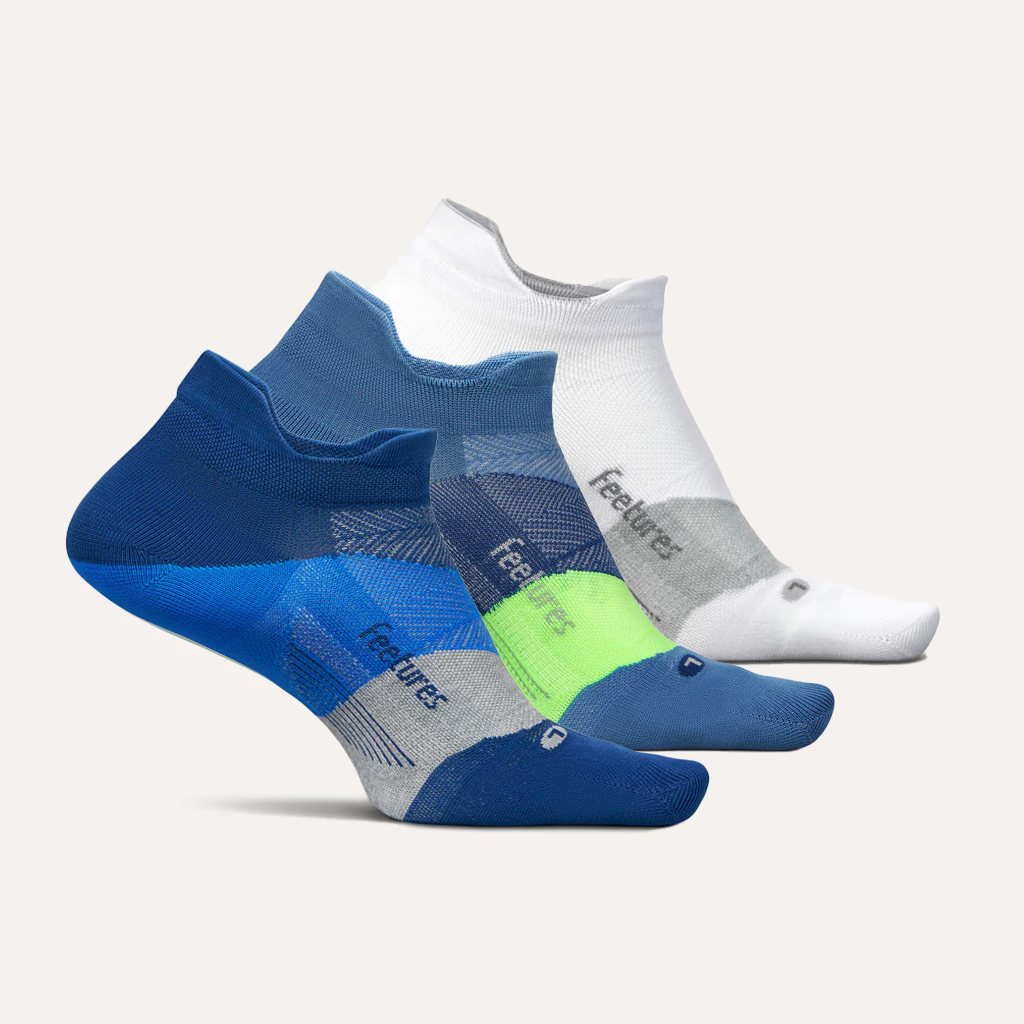 Chaussettes Feetures Elite Light Avec Languette No Show - Vert, Coussinées - 6