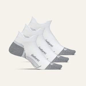 Plantar Fasciitis Relief Sock Light Cushion No Show Tab - 3 Pack - White