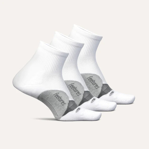 Elite Light Cushion Quarter - 3 Pack - White