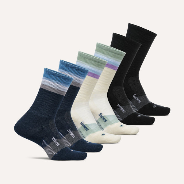 Merino 10 Max Cushion Mini Crew - 6 Pack - Riverstone
