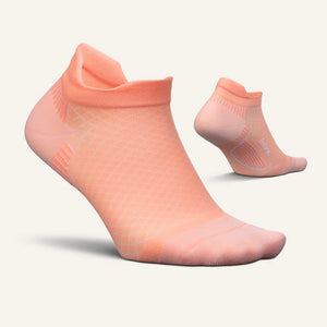 Plantar Fasciitis Relief Sock Light Cushion No Show Tab - Power Peach