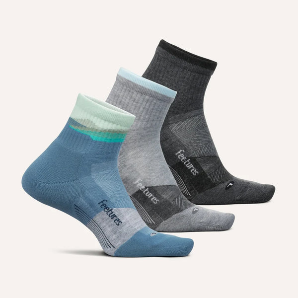 Trail Max Cushion Quarter - 3 Pack - Cloud Gray Mix