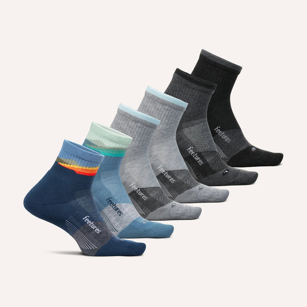Trail Max Cushion Quarter - 6 Pack - Tectonic Charcoal Mix