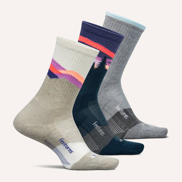 Trail Max Cushion Mini Crew 3 Pack - Cream Purple Mix
